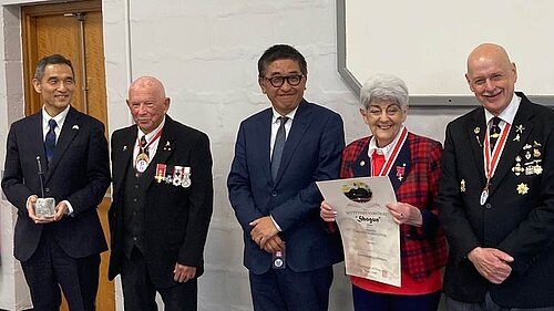 Cllr Bell with Japanese delegation